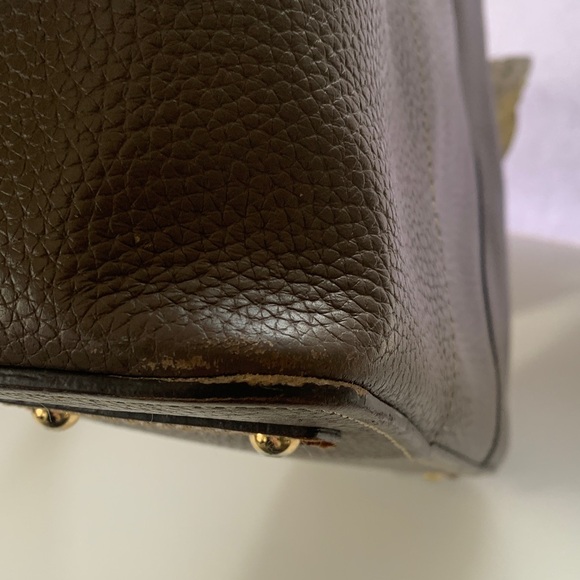 Dooney and Bourke Pebble Grain Lexington Taupe Tote Bag - Picture 9 of 15